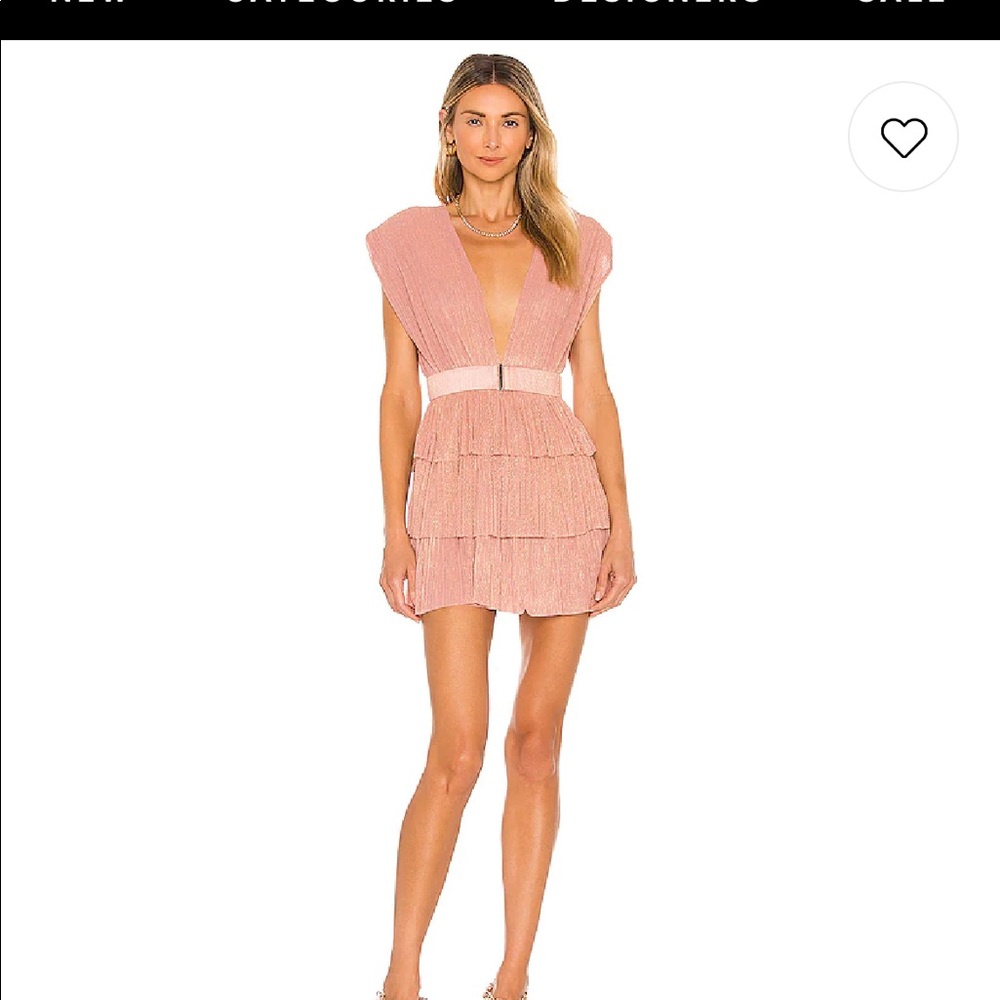 Sabina Musayev Skylar Mini Dress in Peach